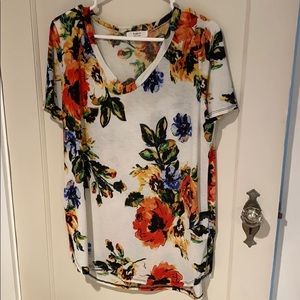 XXL a.gain floral v-neck blouse